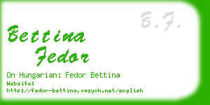 bettina fedor business card